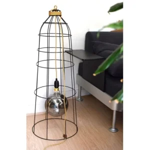 Hoopzi Abat-jour Cage En Aluminium Noir Mat 10