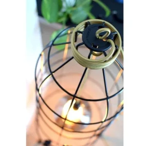 Hoopzi Abat-jour Cage En Aluminium Noir Mat 12