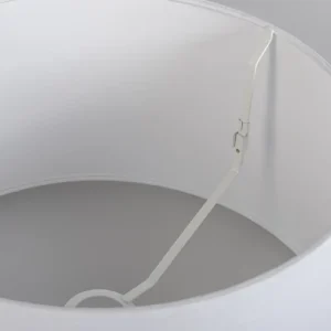 QAZQA Abat-jour En Tissu Blanc 18