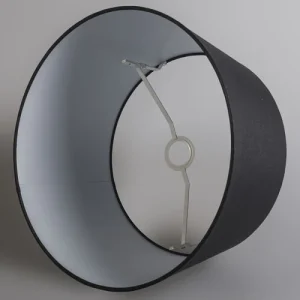 QAZQA Abat-jour En Tissu Noir 14