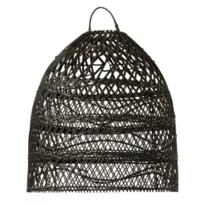 Meubles & Design Abat-jour Lanterne En Rotin Naturel Noir 15