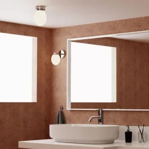 Sulion Applique De Salle De Bains En Verre Avec Base Chromée 12