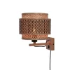 Good & Mojo Applique En Bambou Abat-jour En Bambou Naturel/noir, H. 25cm 13
