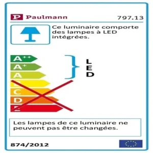 Paulmann Applique LED De Salle De Bain Avec Prise Métal L70cm 6