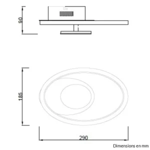 Lo Select Applique Métal Gris Led 11