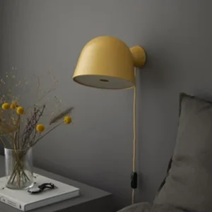 Woud Applique Métal Laqué Avec Abat-jour En Acrylique Jaune Moutarde 12