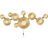 Kare Design Applique Murale 10 Abat-jours Dorée Et Acier Noir 20