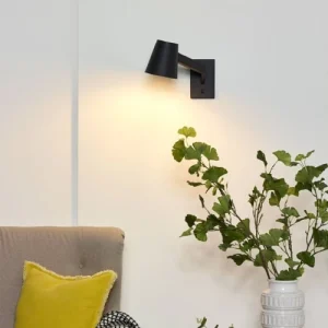 Lucide Applique Murale En Métal Orientable Avec Interrupteur H22cm 6