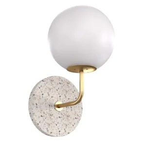 Rendez Vous Déco Applique Murale En Terrazzo Et Métal Doré 18