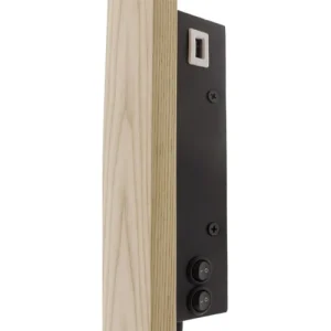Cristalrecord Applique Murale Noire Verticale En Bois Rustique Avec Spot Réglable 16