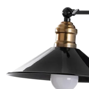 Wonderlamp Applique Murale Rétro Vintage En Métal Noir Et Doré 11