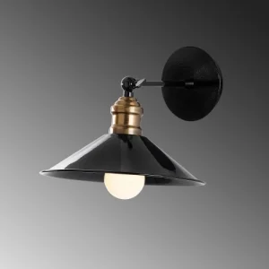 Wonderlamp Applique Murale Rétro Vintage En Métal Noir Et Doré 15