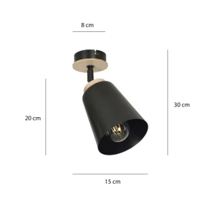 Wonderlamp Applique Nordique Orientable Avec Abat-jour En Métal Noir 16