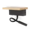 Cristalrecord Applique Orientable Avec étagère Et Double éclairage Noir Rustique 10