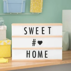 Maisons Du Monde Boîte Lumineuse à Messages Lightbox LED A4 12