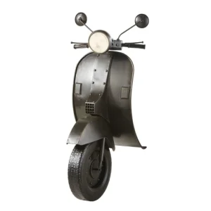 Maisons Du Monde Déco Murale Lumineuse Scooter En Métal Noir 53×123 10