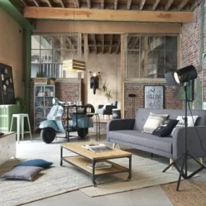 Maisons Du Monde Déco Murale Lumineuse Scooter En Métal Noir 53×123 18
