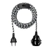 Hoopzi Fil électrique En Tissu Luminaire Pied De Poule 4,5m 13