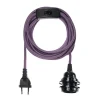 Hoopzi Fil électrique En Tissu Luminaire Violet 4,5m 20