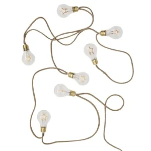 Madam Stoltz Guirlande Ampoules étoiles 12