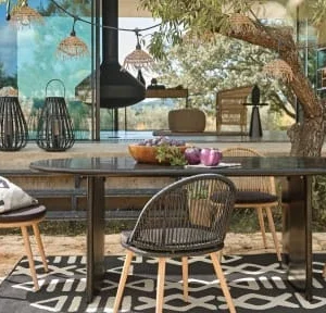 Maisons Du Monde Guirlande D’extérieur 10 Abat-jours Tressés Et Câble Noir 6M 16