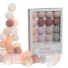 La Case De Cousin Paul Guirlande Lumineuse 20 Boules Tissées Rose Et Gris 14