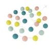 Maisons Du Monde Guirlande Lumineuse En Fil De Coton Rose, Vert, Bleu Et Jaune 24 LED L760 20