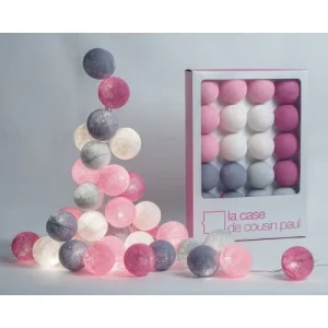 La Case De Cousin Paul Guirlande Lumineuse Rose Et Gris 12