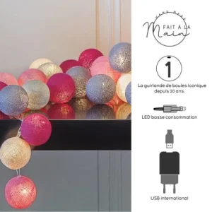 La Case De Cousin Paul Guirlande Lumineuse Rose Et Gris 14