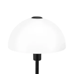 Dyberg Larsen Jazz – Lampe De Table En Verre Opale Et Métal Noir, H 38,5 Cm D 12 Cm 8