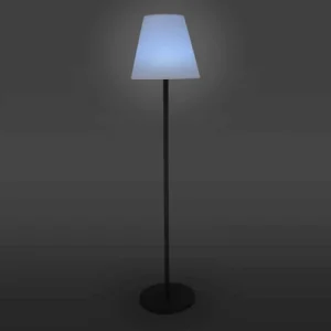 Oviala Lampadaire Droit à LED En Acier Gris 10
