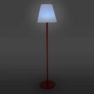 Oviala Lampadaire Droit à LED En Acier Rouge 10