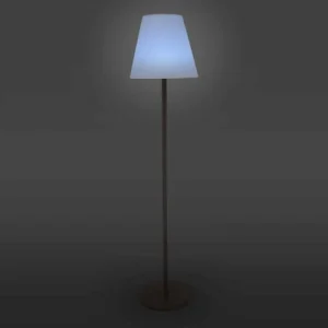 Oviala Lampadaire Droit à LED En Acier Taupe 10