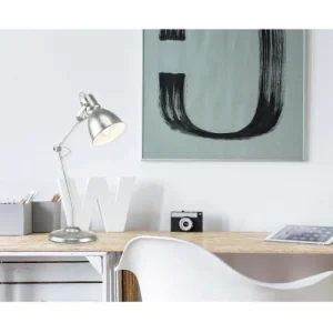 Altobuy Lampe à Poser Articulée Métal Argenté 10