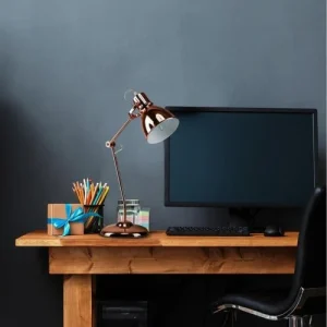 Altobuy Lampe à Poser Articulée Métal Cuivré 16