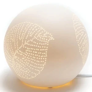 Amadeus Lampe à Poser Blanche Feuilles 15 Cm 6