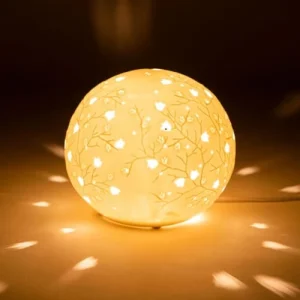 Amadeus Lampe à Poser Blanche Fleurie 14 Cm 6