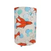 Ambiances & Toiles Lampe à Poser Cylindrique Poissons Rouges, Tissu Lalie Design, H 23cm 13