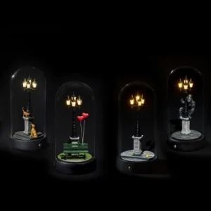 Seletti Lampe à Poser Dôme Avec Lampadaire Chien Et Chat 12