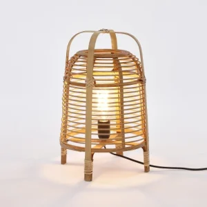 Mica Decorations Lampe à Poser En Bambou Marron Clair H41 18