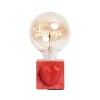 Junny Lampe à Poser En Béton Rouge Avec Son Ampoule à Message 17