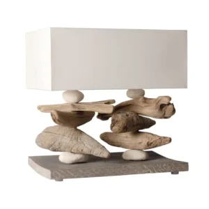 Coc’art Lampe à Poser En Bois Blanc 9