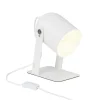 BRILLIANT Lampe à Poser En Métal Blanc Orientable H22cm 10