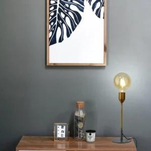 Wadiga Lampe à Poser En Métal Doré Et Gris 9