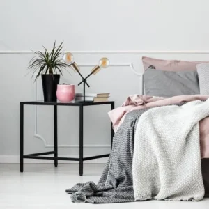 Altobuy Lampe à Poser En Métal Noir 2 Bras Avec Ampoules Fournies 7