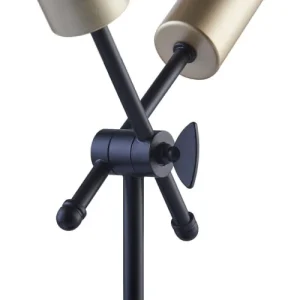 Altobuy Lampe à Poser En Métal Noir 2 Bras Avec Ampoules Fournies 9