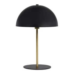 Altobuy Lampe à Poser En Métal Noir Et Doré Abat-jour Dôme 15