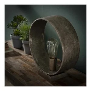 Lampea Lampe à Poser Industrielle En Métal Argent 32 Cm 9