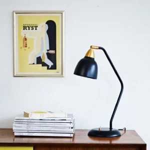Super Living Lampe à Poser Métal Noir Et Laiton H45cm 9