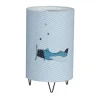 Sauthon Lampe à Poser Pieds Métal En Coton Bleu 20